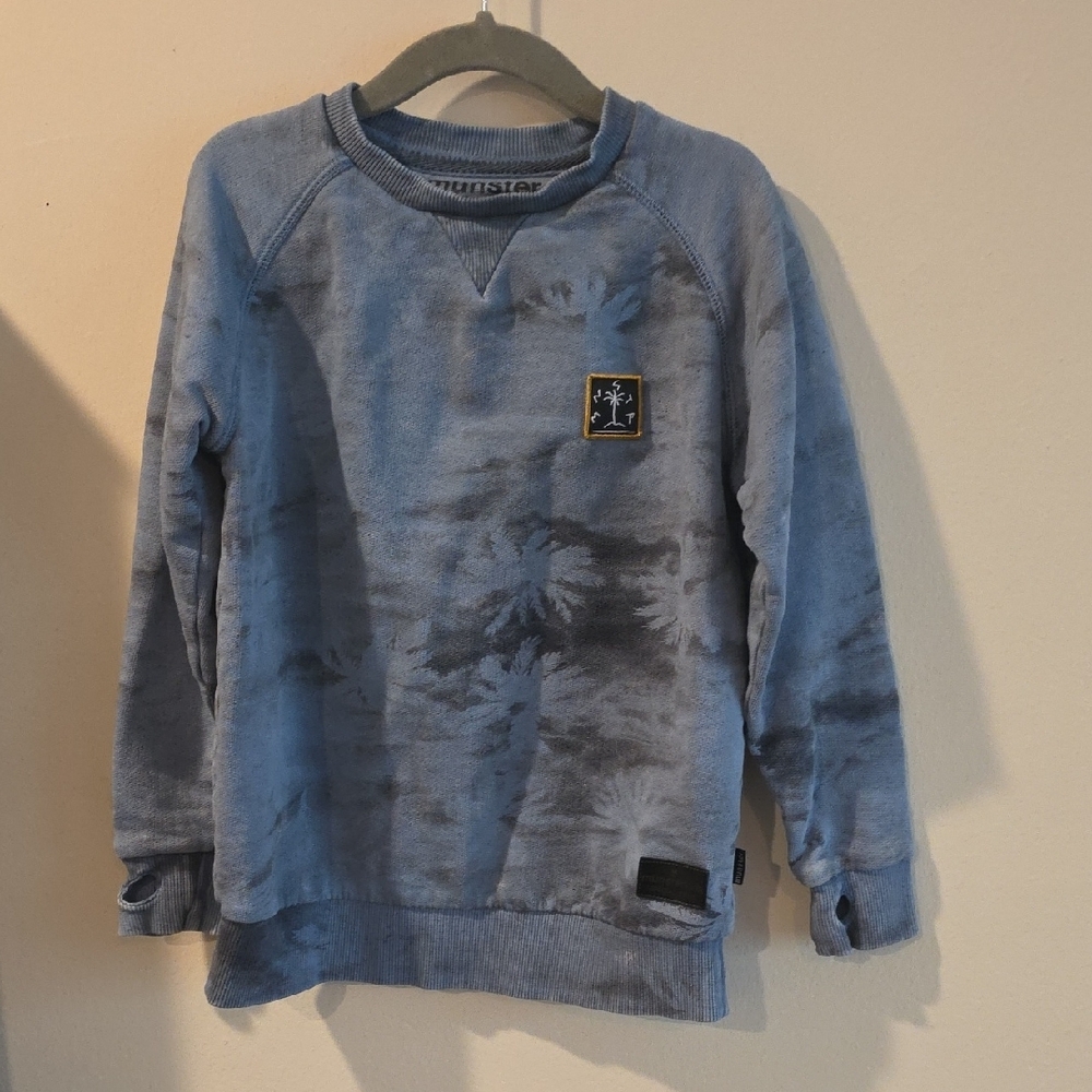 Munster Tie-Dye Blue Kids Sweatshirt Size 6
